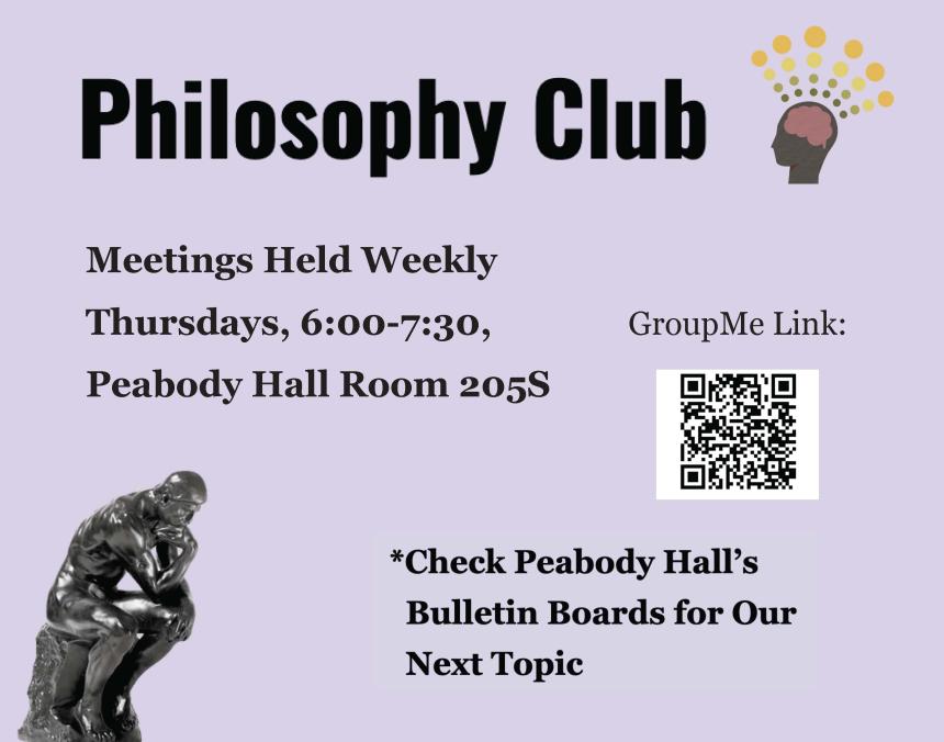 Philosophy Club flyer Sp 2.22.2