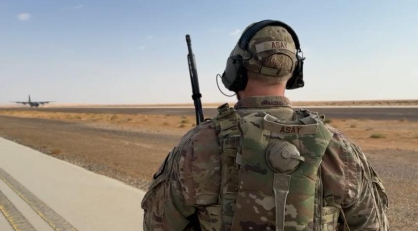 Staff Sergeant Alex Asay at Prince Sultan Air Base in Saudi Arabia.